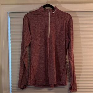 Nike Burgundy dri-fit Quarter-Zip Top